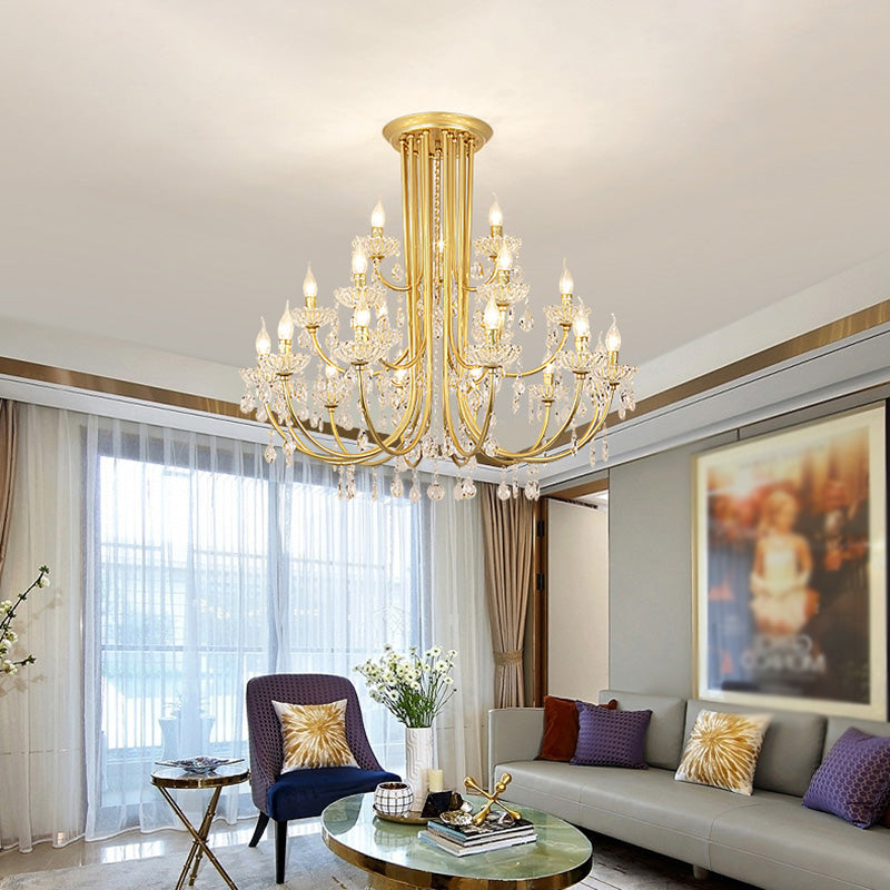 Lámpara de araña de velas iluminación de vidrio tradicional iluminación para restaurante