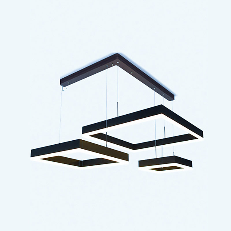 Funzione illuminazione del lampadario in metallo ciondolo per soggiorno moderno per soggiorno