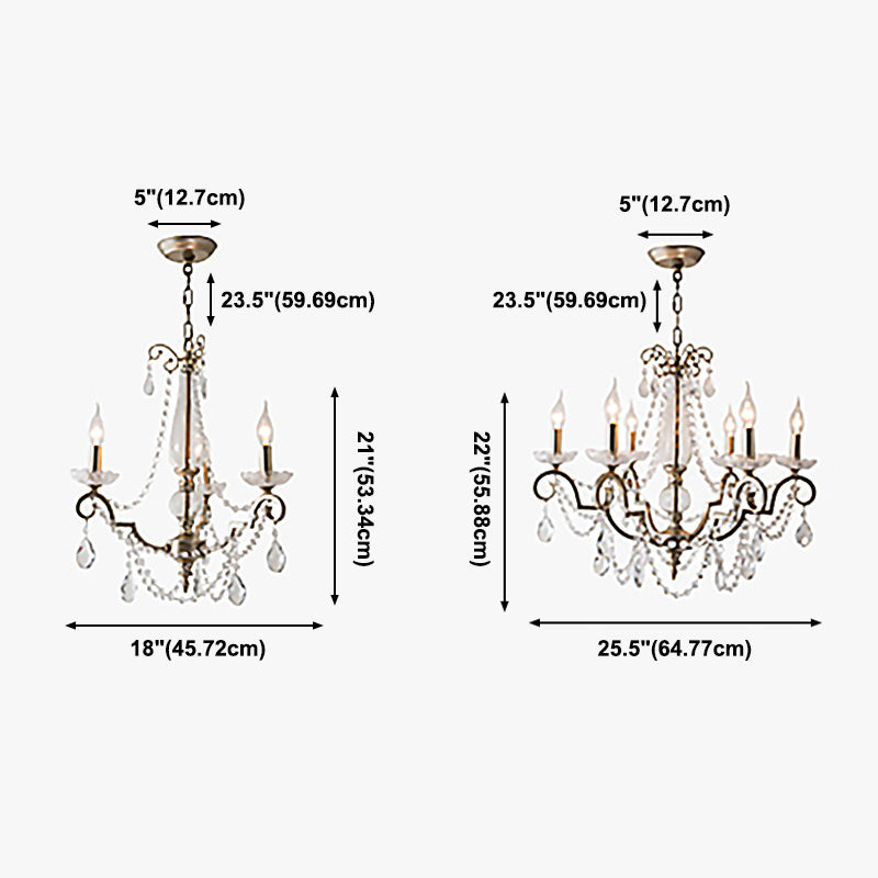 Kerze Kronleuchter Leuchte Traditionelle Kristallheizbeleuchtung für das Restaurant