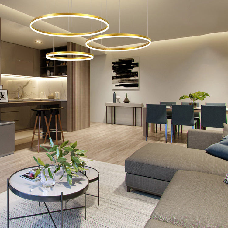 Lustre à cadre en métal contemporain Restaurant du lustre suspendu avec une teinte acrylique