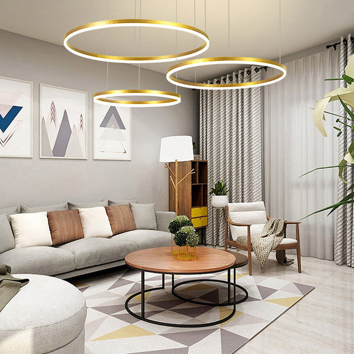 Lustre à cadre en métal contemporain Restaurant du lustre suspendu avec une teinte acrylique