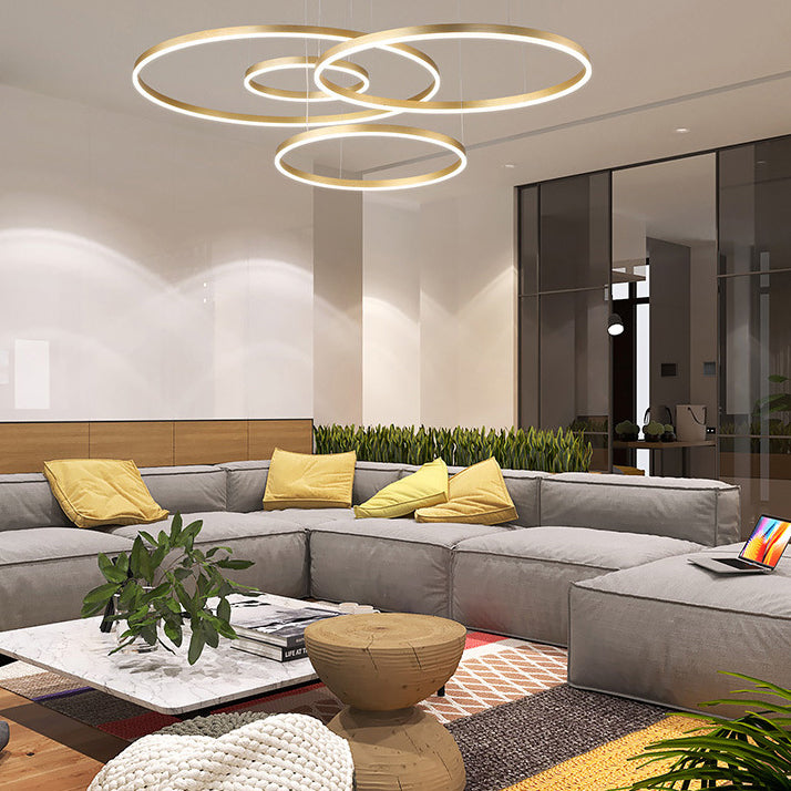 Lustre à cadre en métal contemporain Restaurant du lustre suspendu avec une teinte acrylique