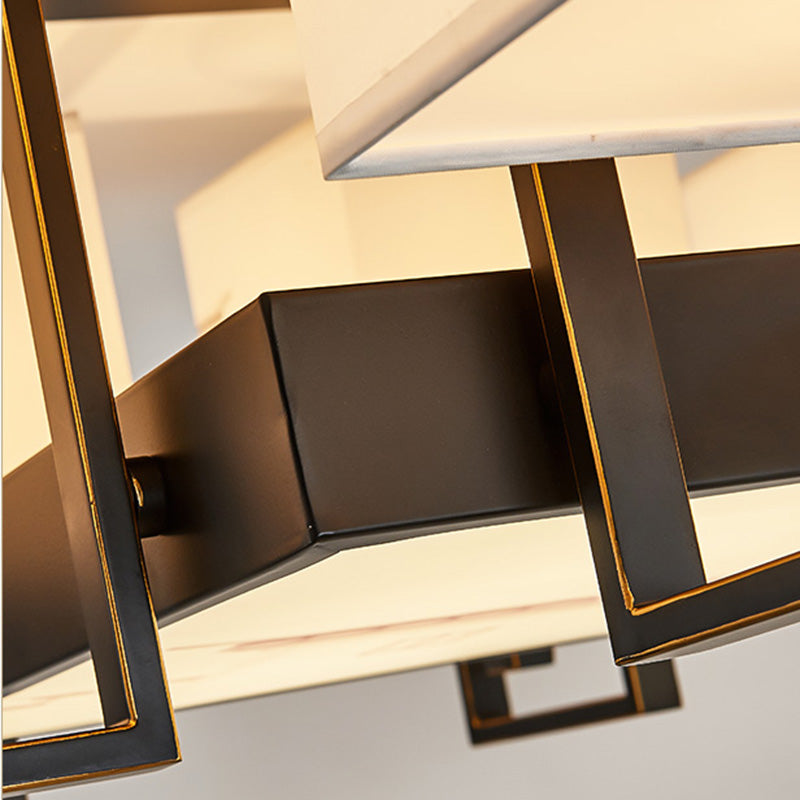 4/6/10/12 Bulbes Tissu massif Tissu en chinois Lubrile de style chinois Fixation du plafond