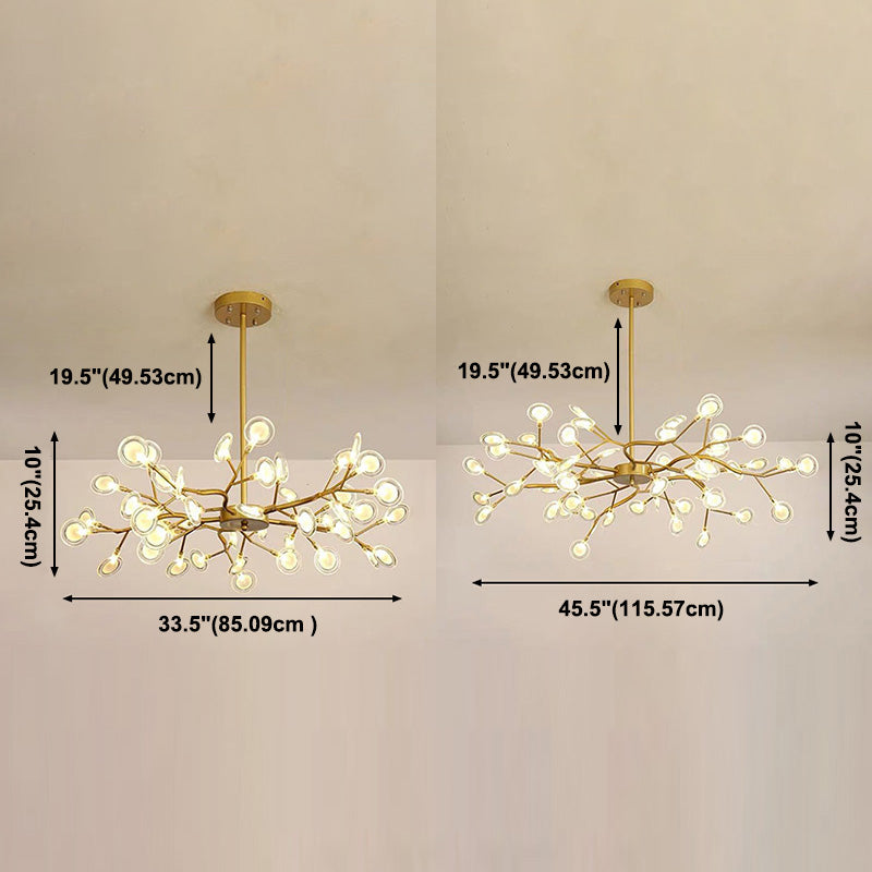 Multi-Light Firefly Decke Anhänger modernistischer Metallkronleuchter für Wohnzimmer