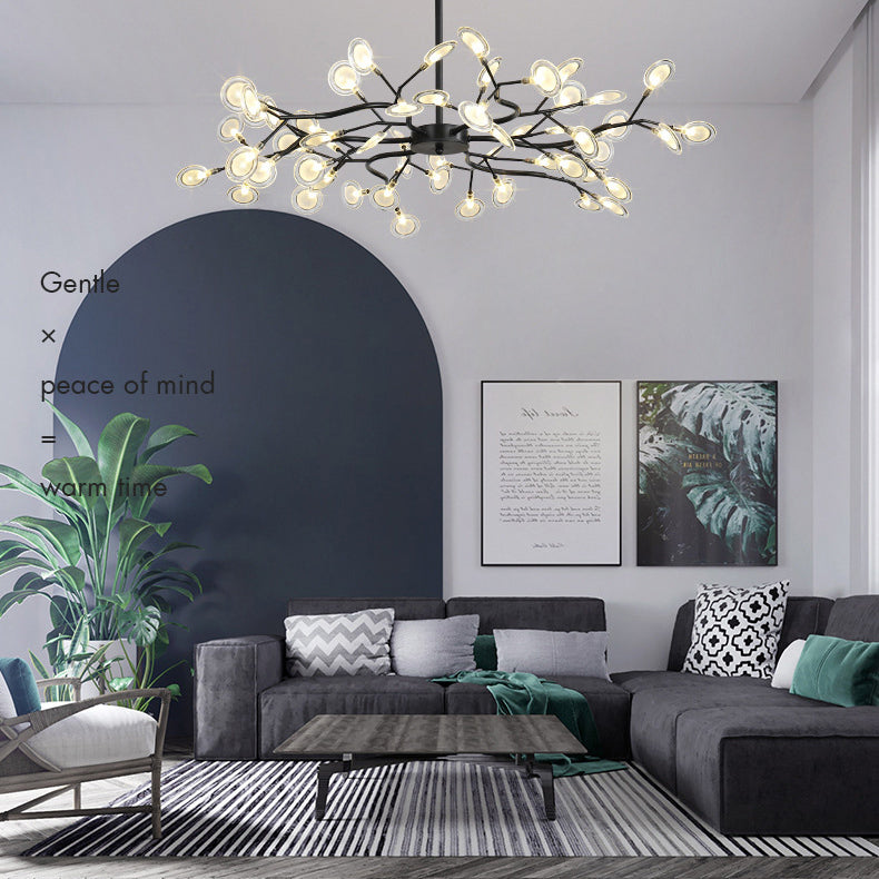 Multi-Light Firefly Decke Anhänger modernistischer Metallkronleuchter für Wohnzimmer