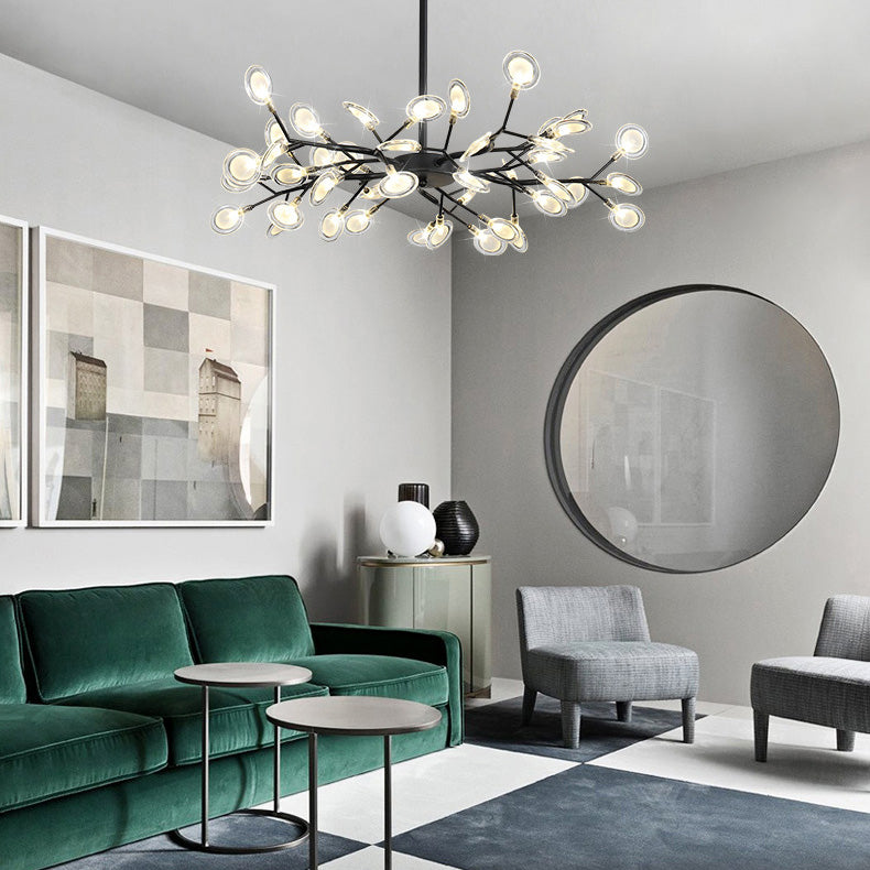 Multi-Light Firefly Decke Anhänger modernistischer Metallkronleuchter für Wohnzimmer