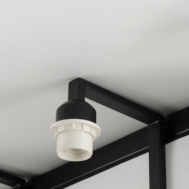 4/6/8/10 Lights Fabric Flush Mount Fixture Chinese Style Indoor Flush Ceiling Light