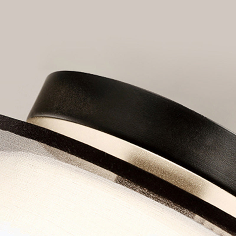 Single Head Flush Lamp Chinese Stijl Stof Flush Plafond Licht voor woonkamer