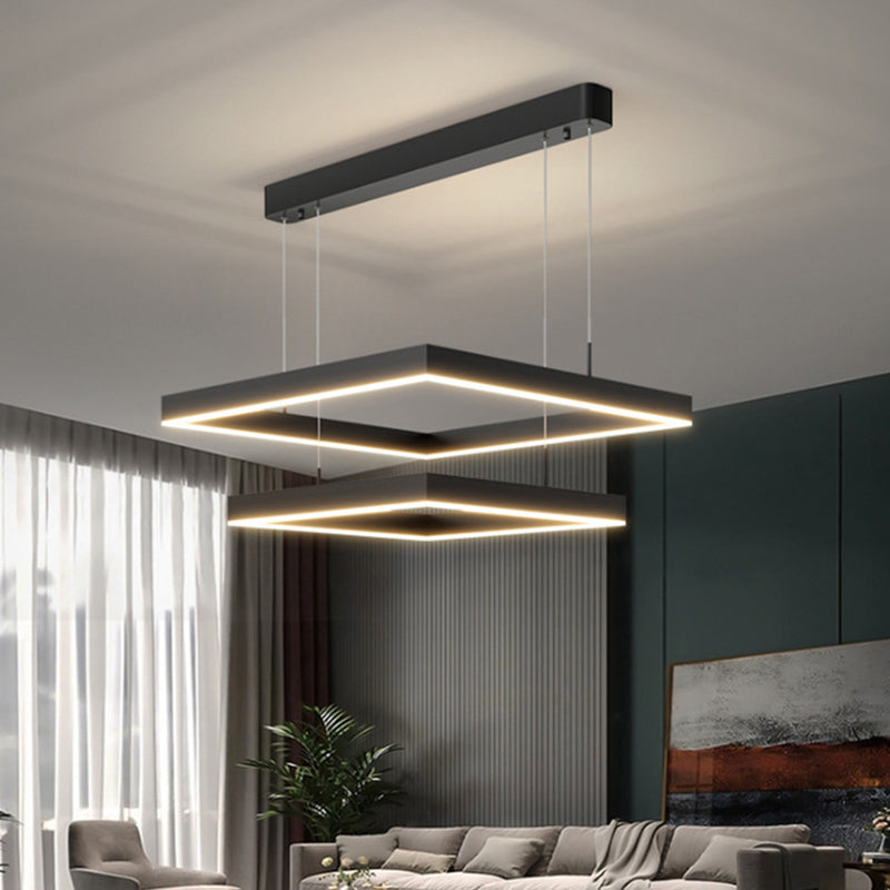 Lampade a forma quadrata contemporanea il lampadario del ristorante il lampadario sospeso con ombra acrilica