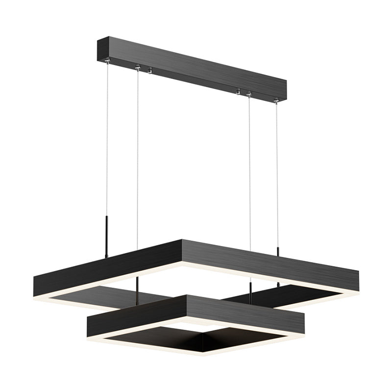 Lampade a forma quadrata contemporanea il lampadario del ristorante il lampadario sospeso con ombra acrilica