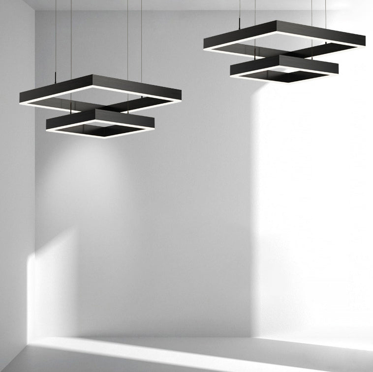 Lampade a forma quadrata contemporanea il lampadario del ristorante il lampadario sospeso con ombra acrilica