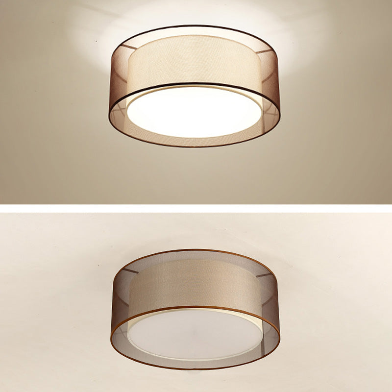 Plafonnier carré/rond en tissu de Style chinois, plafonnier pour salon