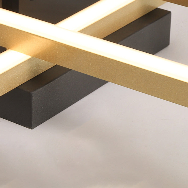 Modern Gold Semi Flush Ceiling Spotlight LED Track Light Fixture for Dinning Room