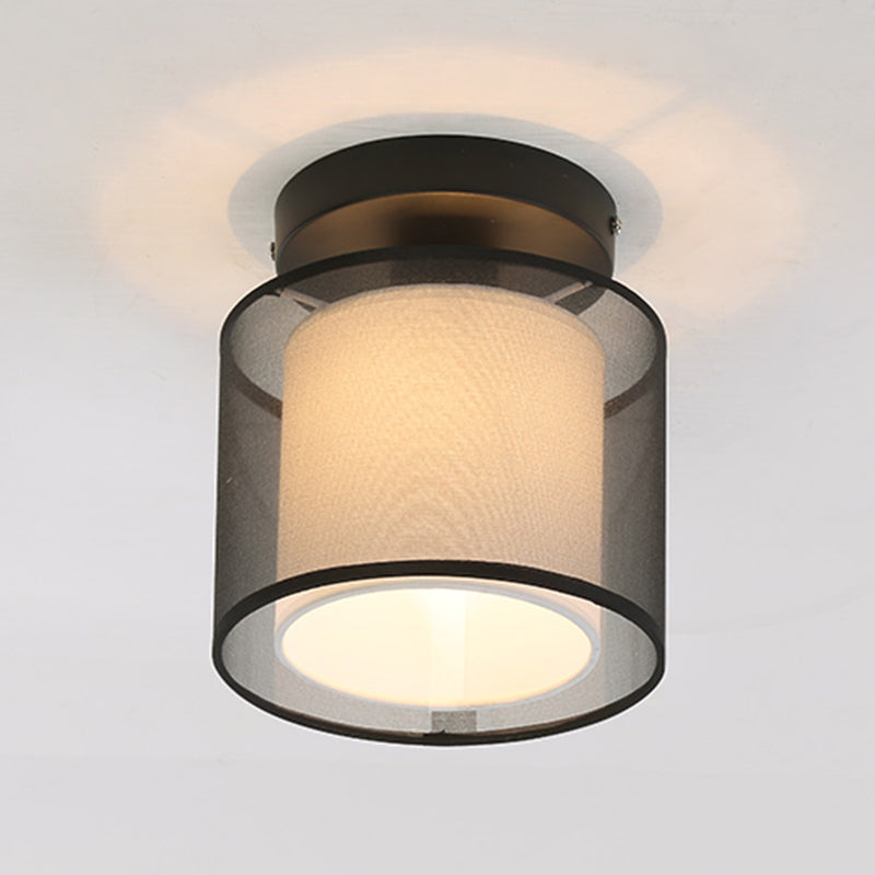 Inbouw plafondlamp in Aziatische stijl, stof, voor woonkamer, eetkamer