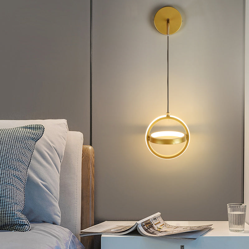Circlings Luz montada en la pared Minimalista Metal Bundside Led Pared colgante Luz