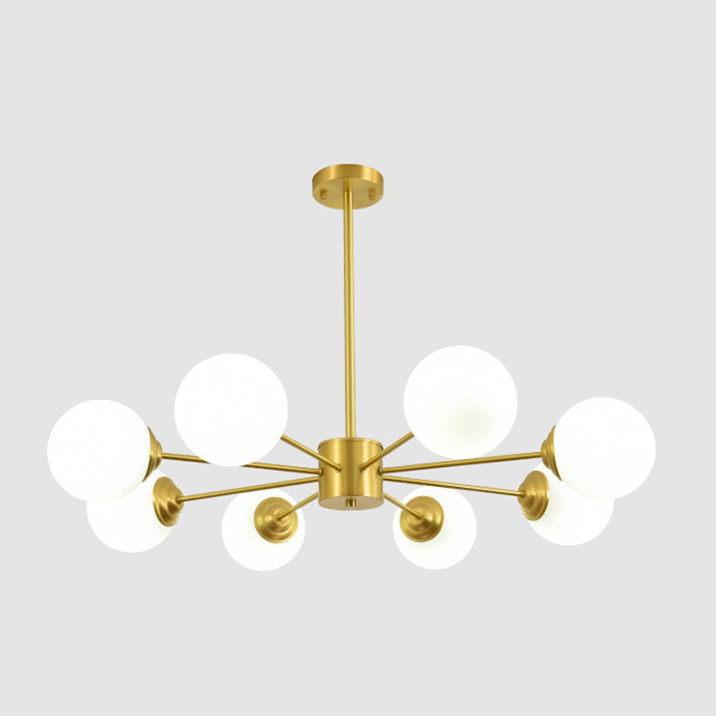 Globe Chandelier Light Fixture Designer Multi-Head Bronze Chandelier Lamp with Glass Shade