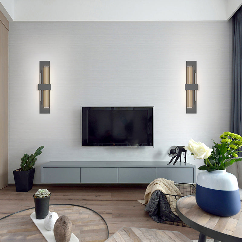 Luz de pared rectangular novedosa apliques modernas acrílico sala de estar LED luz montada de pared