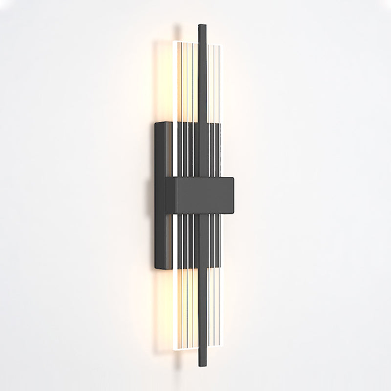 Luz de pared rectangular novedosa apliques modernas acrílico sala de estar LED luz montada de pared