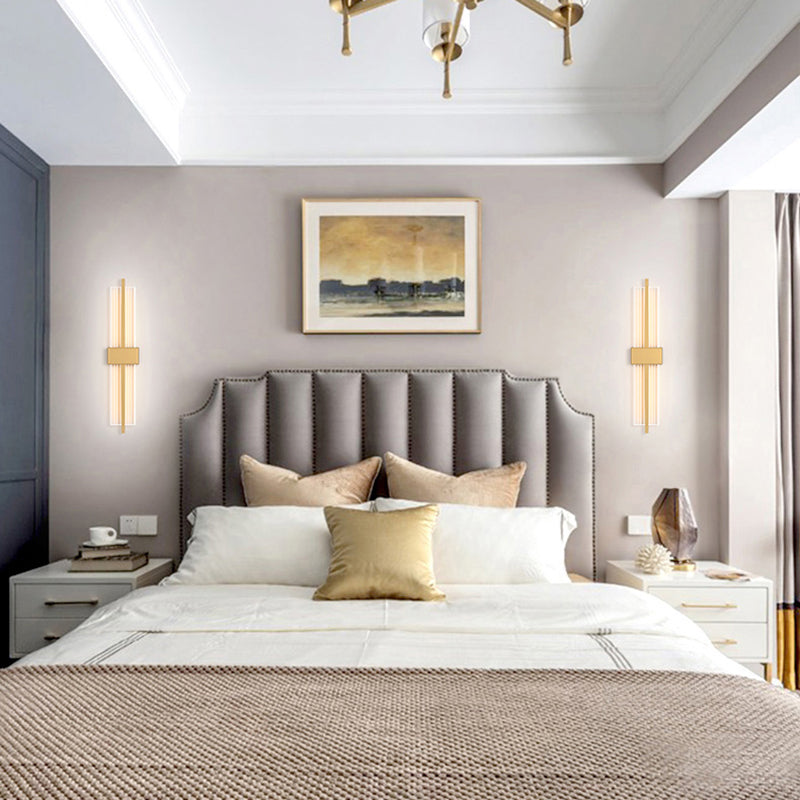 Luz de pared rectangular novedosa apliques modernas acrílico sala de estar LED luz montada de pared