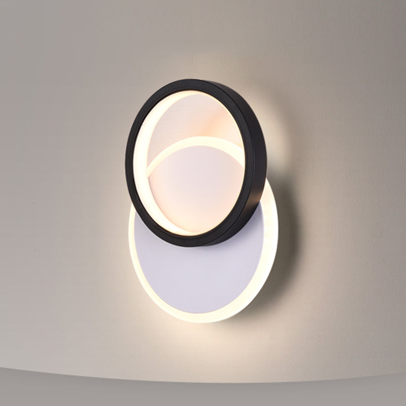 Luce murale a forma geometrica minimalista Luce a LED SCONCE LED in bianco nero in bianco