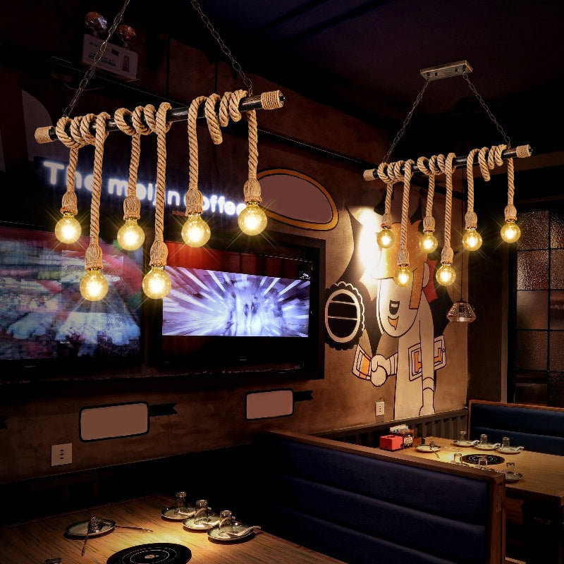 Bulb esposto Isola lampadario Luci industriali Fissature del lampadario per lampadario per tavolo da pranzo