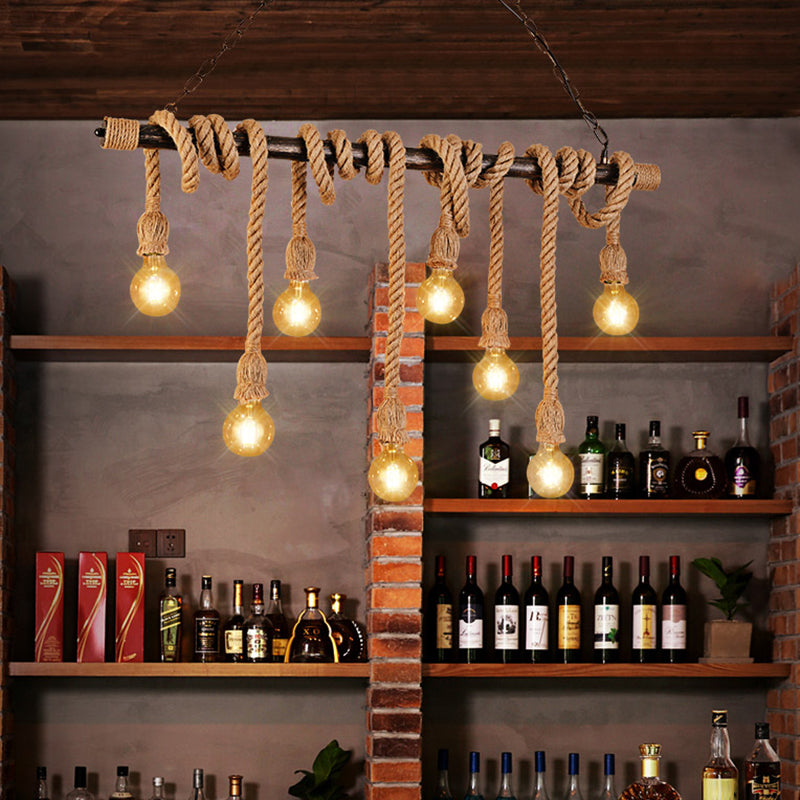 Bulb esposto Isola lampadario Luci industriali Fissature del lampadario per lampadario per tavolo da pranzo