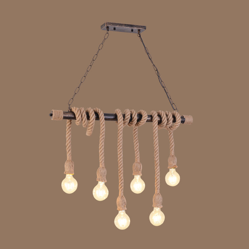 Bulb esposto Isola lampadario Luci industriali Fissature del lampadario per lampadario per tavolo da pranzo