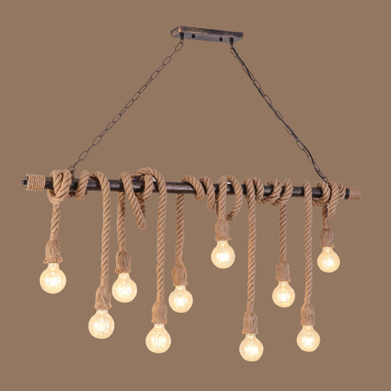 Bulb esposto Isola lampadario Luci industriali Fissature del lampadario per lampadario per tavolo da pranzo