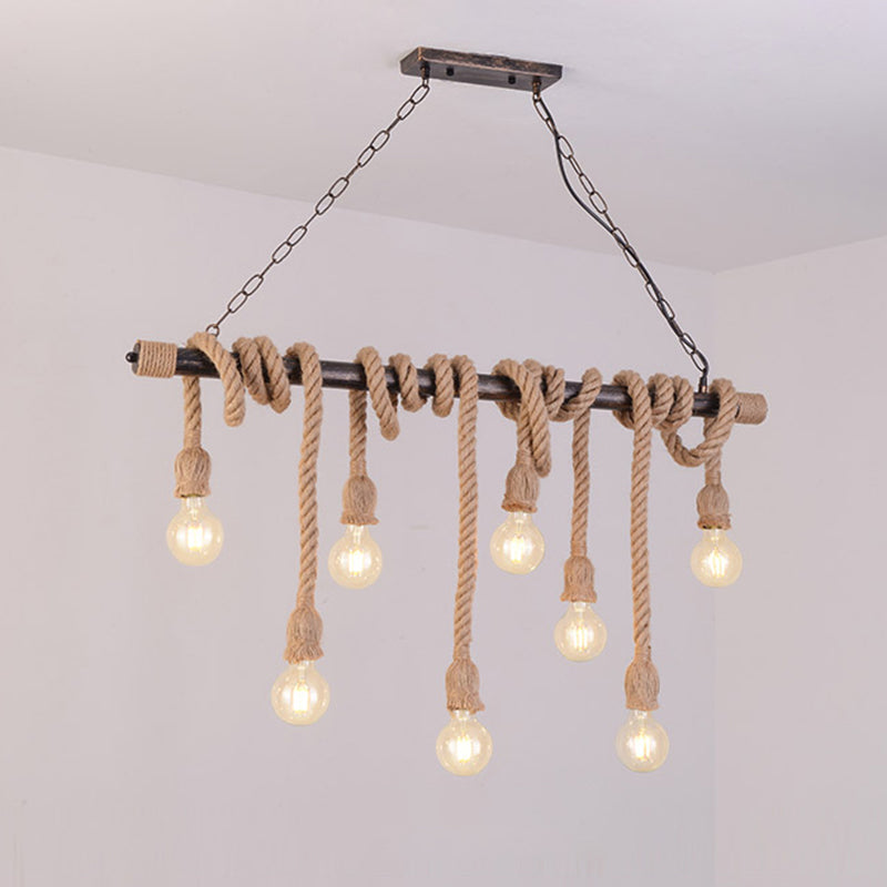 Bulb esposto Isola lampadario Luci industriali Fissature del lampadario per lampadario per tavolo da pranzo