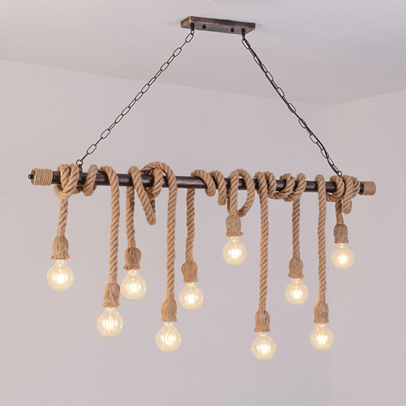 Bulb esposto Isola lampadario Luci industriali Fissature del lampadario per lampadario per tavolo da pranzo