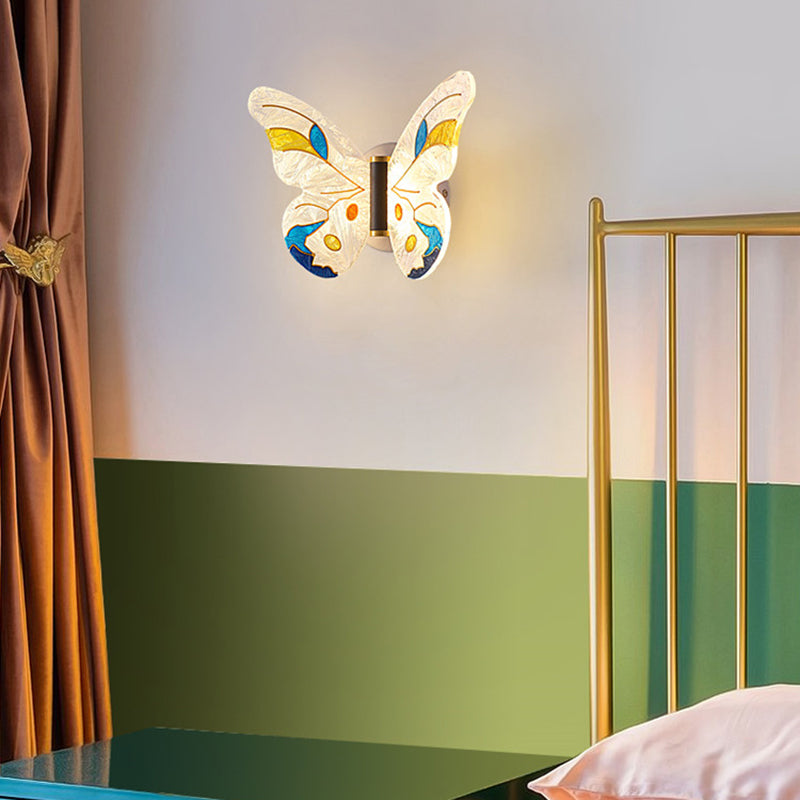 Lampada a parete a forma di farfalla blu a forma di farfalla a forma di farfalla artistica a parete a forma di parafalla a parete artistica a parete artistica