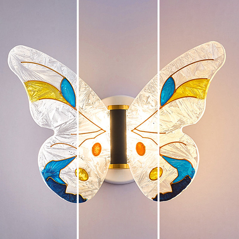 Lampada a parete a forma di farfalla blu a forma di farfalla a forma di farfalla artistica a parete a forma di parafalla a parete artistica a parete artistica