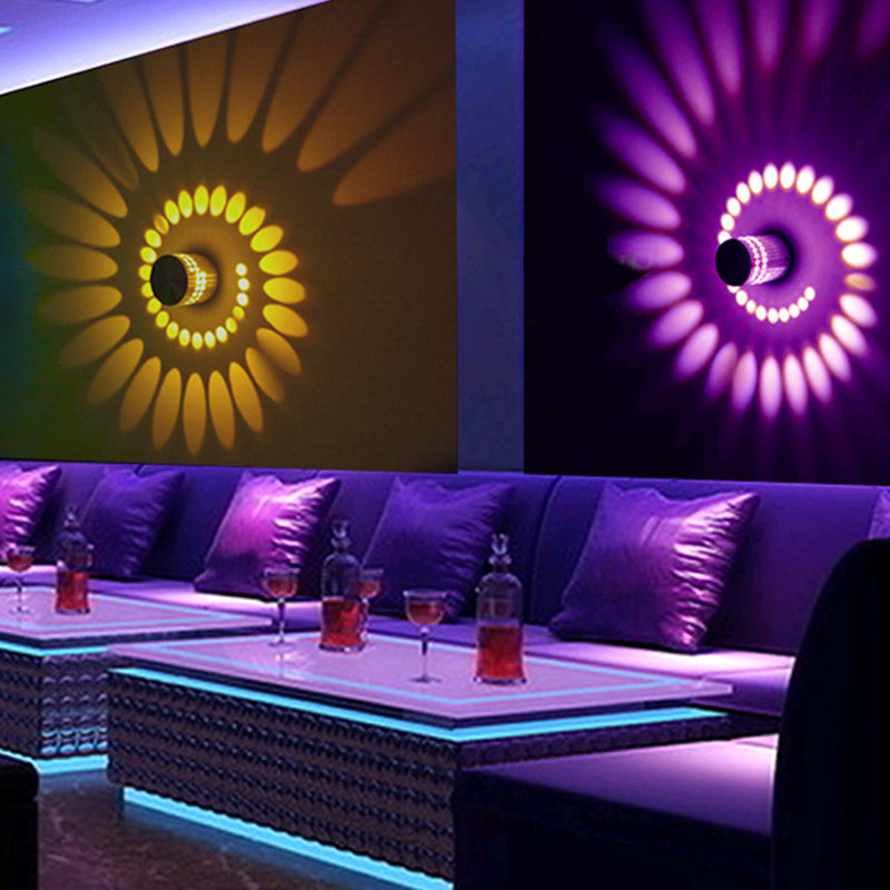 Contemporary Style RGB Light Wall Sconce Light with Acrylic Shade for Bedroom