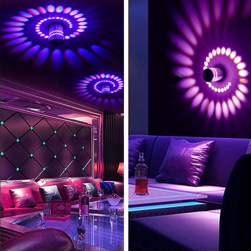 Stile contemporaneo RGB Light Wall Sconce Light con ombra acrilica per camera da letto