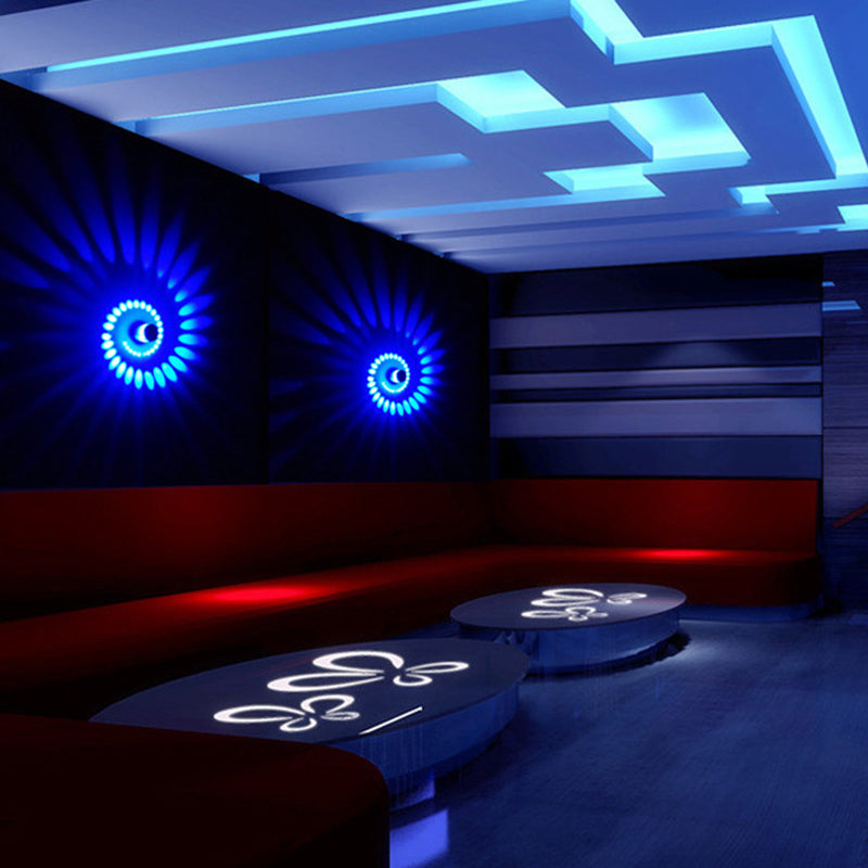 Contemporary Style RGB Light Wall Sconce Light with Acrylic Shade for Bedroom