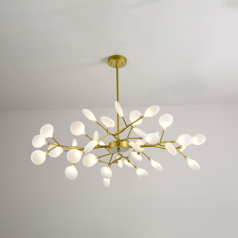 Acryl Firefly Kroonluchter Modernistische stijl 45 Hoofden plafond kroonluchter in goud