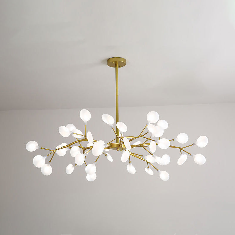 Acryl Firefly Kroonluchter Modernistische stijl 45 Hoofden plafond kroonluchter in goud