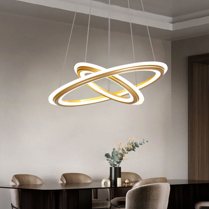 Accesorios de iluminación de lámpara de múltiples niveles Lámpara colgante de lámpara de 3 luces con sombra acrílica