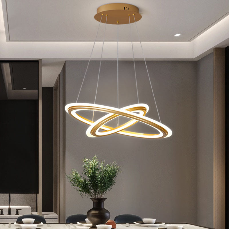 Accesorios de iluminación de lámpara de múltiples niveles Lámpara colgante de lámpara de 3 luces con sombra acrílica