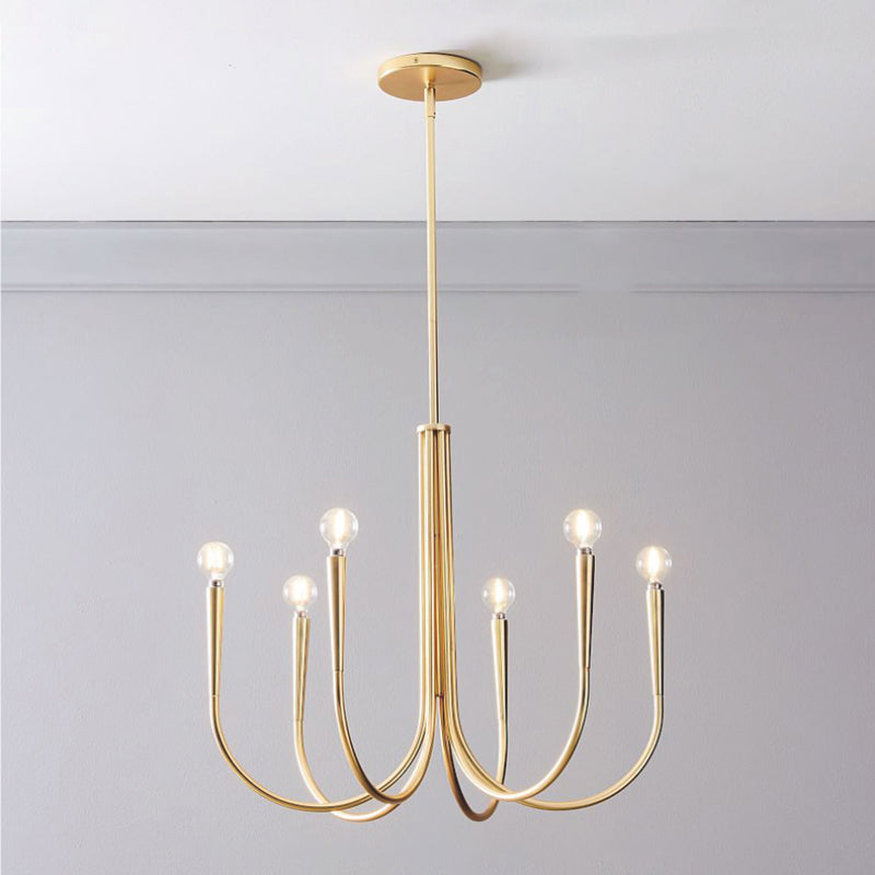 Designer Candle Chandelier Light Fixture Multi-Head Chandelier Pendant Light for Living Room