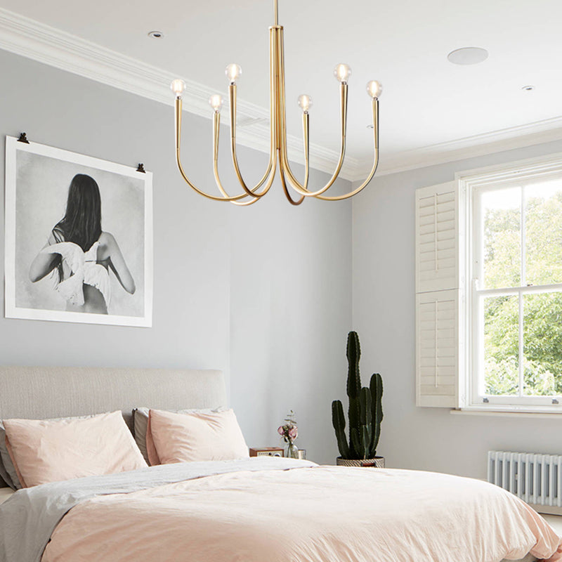 Designer Candle Chandelier Light Fixture Multi-Head Chandelier Pendant Light for Living Room