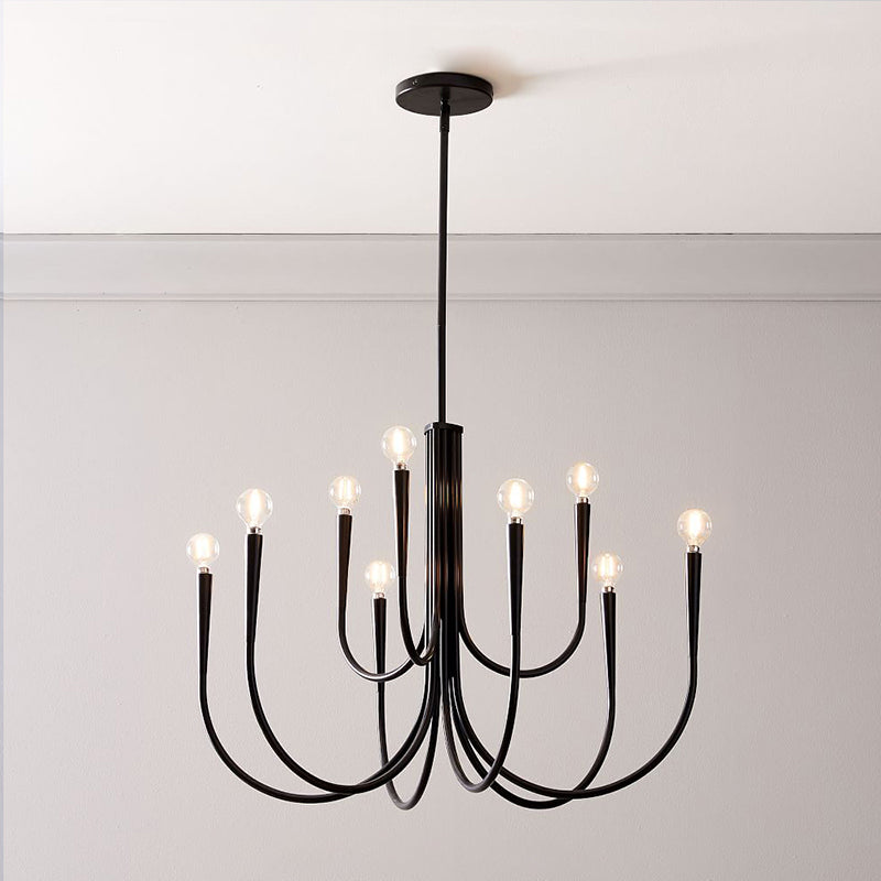 Designer Candle Chandelier Light Fixture Multi-Head Chandelier Pendant Light for Living Room