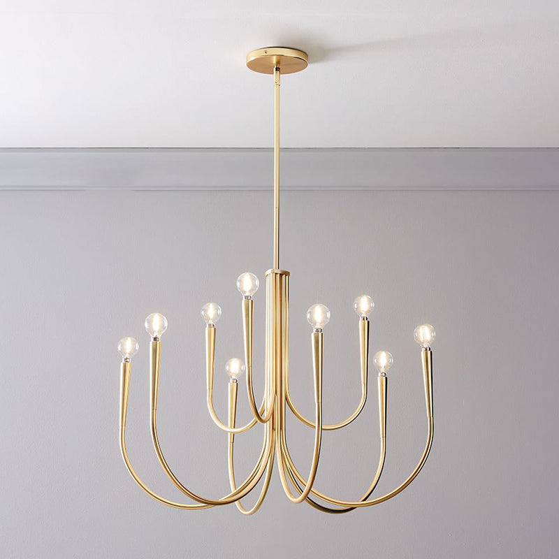 Designer Candle Chandelier Light Fixture Multi-Head Chandelier Pendant Light for Living Room