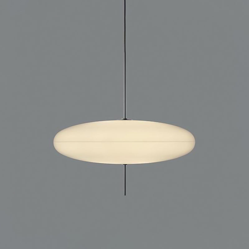 Modernism Circular Ceiling Pendant White Glass 1 Bulb Dining Room Hanging Light Kit