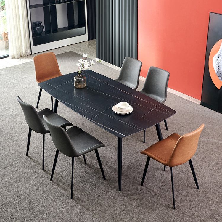 PU Leather Contemporary Restaurant Side Chair Parsons Multi-color Dining Chair