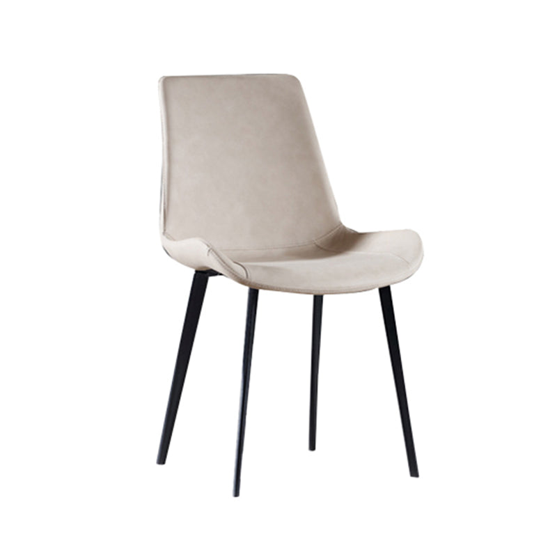 PU Leather Contemporary Restaurant Side Chair Parsons Multi-color Dining Chair