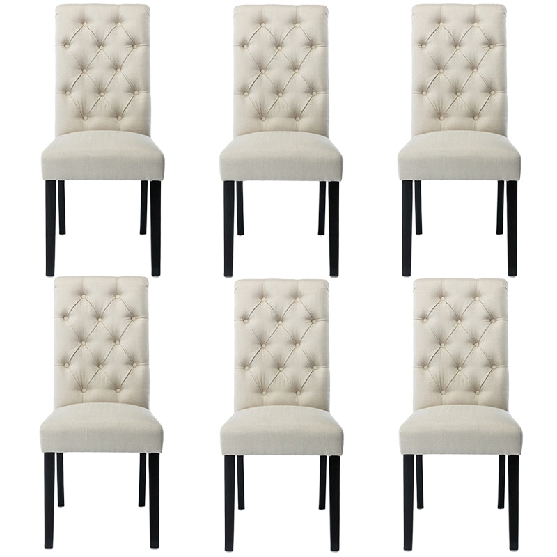 Modern Solid Back Kitchen Dining Side Chair with Black Wood Legs Dining Side Chair