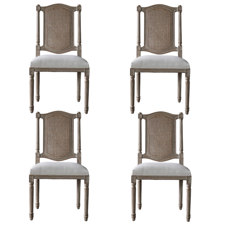 Style campagnard en bois massif dinant des chaises Matte Finish Canne Back dinant des chaises