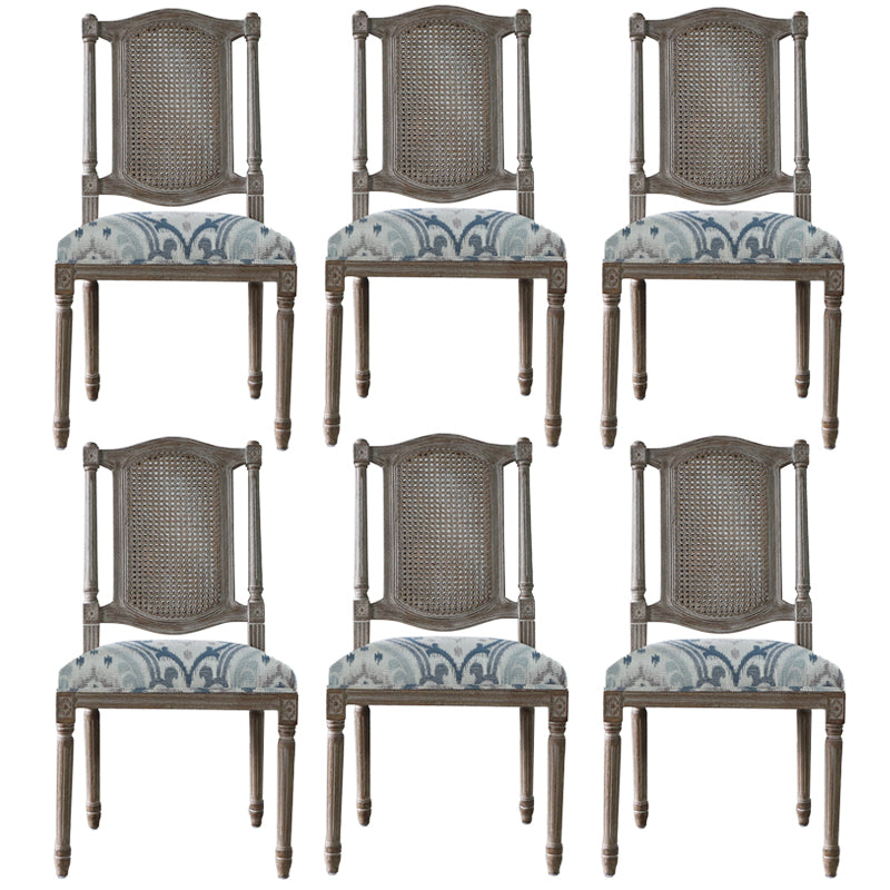 Style campagnard en bois massif dinant des chaises Matte Finish Canne Back dinant des chaises