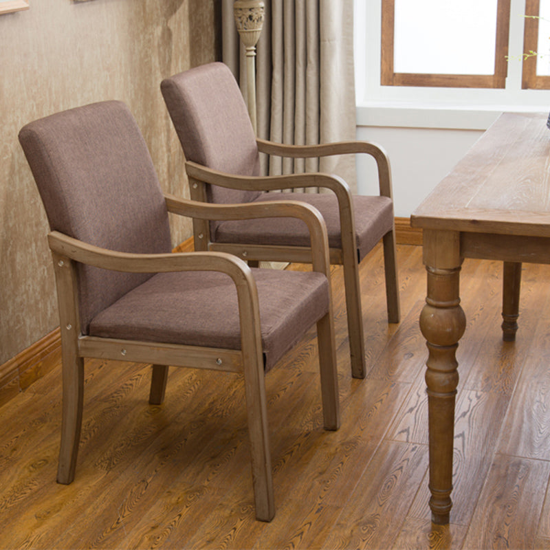 Chaise de salle à manger en bois rembourrée à dossier solide de fauteuil de maison contemporaine